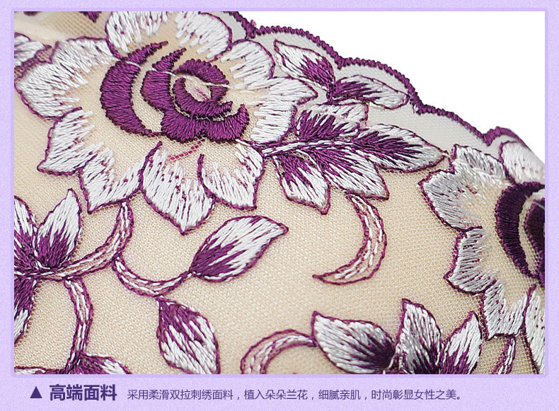 图片[10]-有无钢圈小胸聚拢调整型奢华刺绣女士文胸加厚薄款大码内衣收副乳-DMC