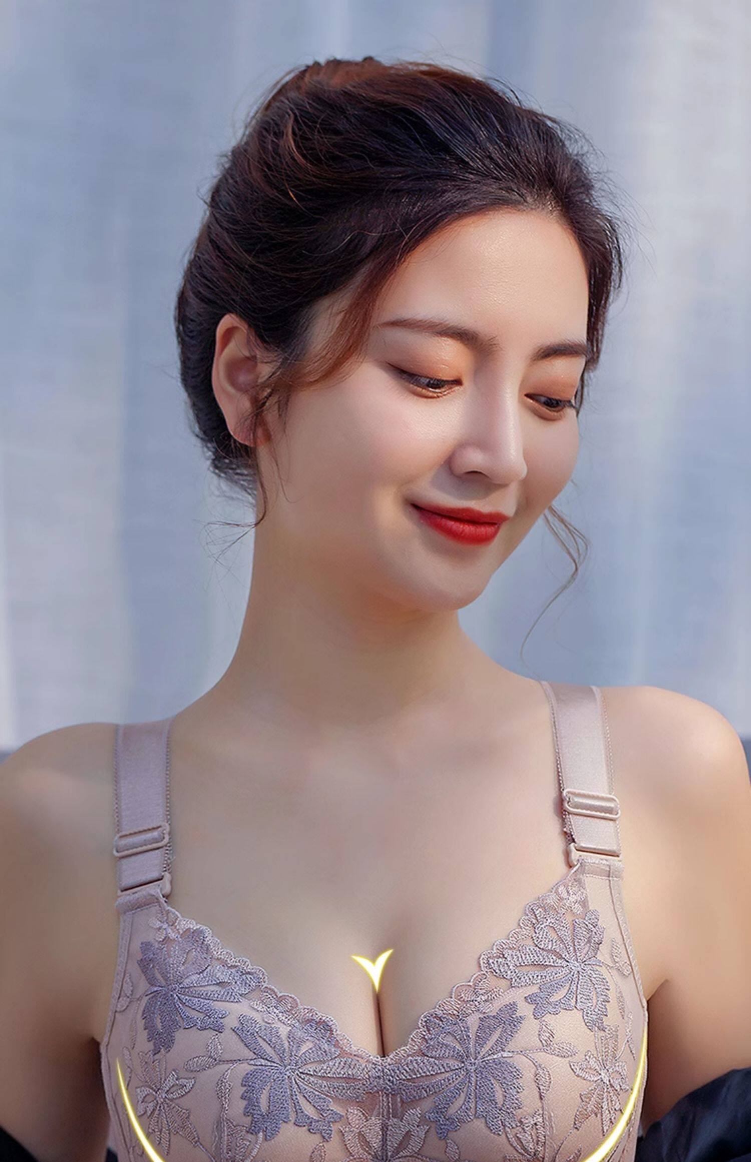 图片[8]-美背内衣裤夏季薄款女小胸聚拢前扣文胸罩无钢圈夏天新款2025套装-DMC